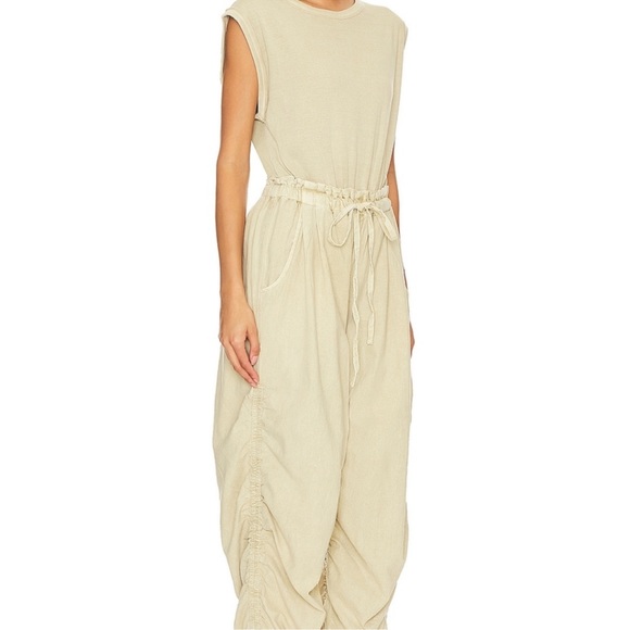 NWT Free People Mixed Media Jumpsuit Sz Medium - Picture 5 of 6